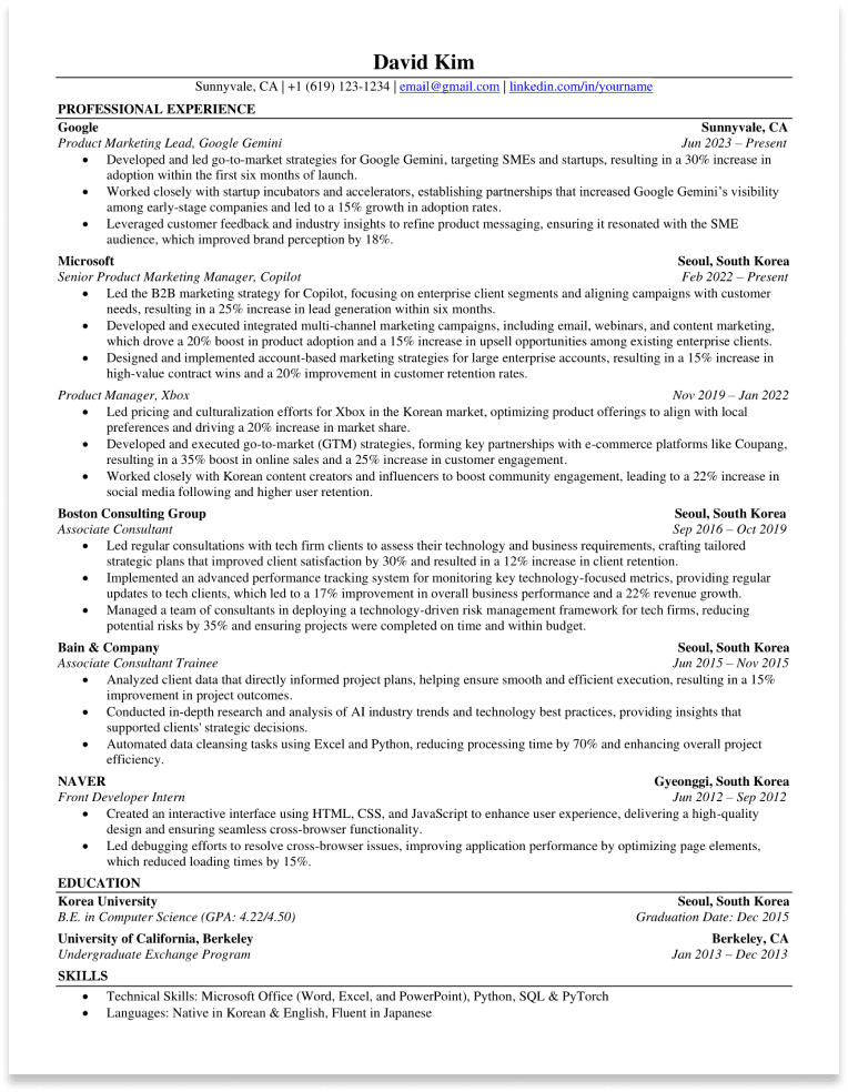 resume document